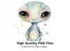 Cute Alien Clipart Bundle