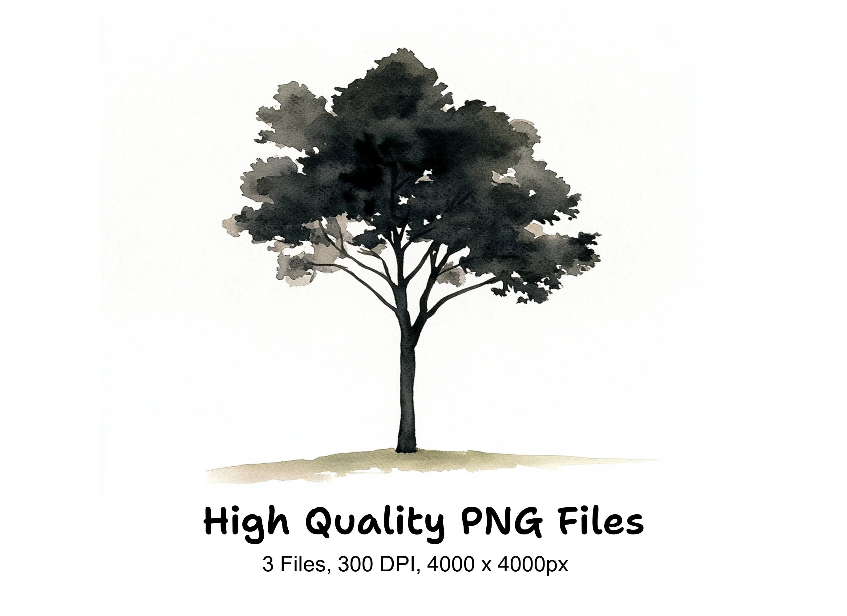 Abstract Tree Illustrations Clipart Bundle