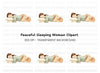 Sleeping Woman Clipart Bundle