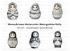 Matryoshka Dolls Clipart Bundle