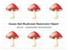 Red Mushroom Clipart Bundle