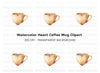 Heart Coffee Mug Clipart Bundle