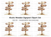 Rustic Wooden Signpost Clipart Bundle