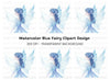 Winter Fairy Blue Dress Clipart Bundle