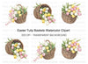 Tulip Baskets Clipart Bundle