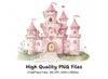 Enchanted Pink Castle Clipart Bundle