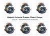 Majestic Eastern Dragon Clipart Bundle