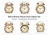 Vintage Alarm Clock Clipart Bundle