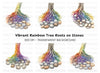 Rainbow Tree Roots and River Stones Clipart Bundle