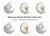 Sleeping Moon Elves Clipart Bundle