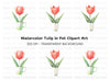 Origami Tulip Clipart Bundle