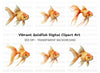 Elegant Goldfish Clipart Bundle