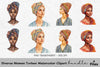 Diverse Women Turban Clipart Bundle
