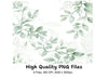 Green Leafy Vines and Floral Clipart Bundle