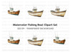 Fishing Boat Clipart Bundle