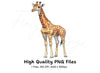 Giraffe Illustration Clipart Bundle