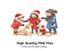 Kids and Dogs Winter Christmas Clipart Bundle