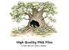 Hollow Tree with Birds Clipart Bundle