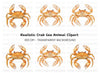 Golden Crab Duo Clipart Bundle