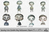 Spooky Cute Zombie Boy Halloween Clipart Bundle