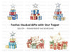 Sleeping Kitten on Christmas Gifts Clipart Bundle