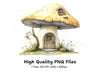 Charming Mushroom House Clipart Bundle