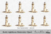 Rustic Lighthouse Clipart Bundle