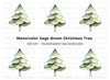 Cute Stylized Pine Tree Clipart Bundle