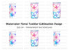 Floral Tumbler Clipart Bundle