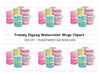 Zigzag Pattern Clipart Bundle