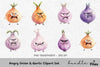Angry Onion Garlic Clipart Bundle