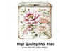Vintage Floral Tin Box Clipart Bundle