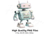 Vintage Style Robot Clipart Bundle