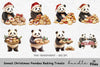 Panda Baking and Cupcake Clipart Bundle