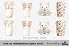 Cute Cat Paws Kitten Clipart Bundle