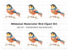 Charming Bird on Branch Clipart Bundle