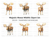 Moose Standing Clipart Bundle
