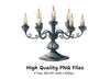 Vintage Candelabra Clipart Bundle