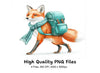 Cute Fox Adventurer Clipart Bundle