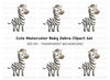 Playful Baby Zebra Clipart Bundle