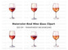 Wine Glasses Clipart Bundle