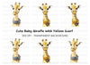 Cute Giraffe with Scarf Clipart Bundle