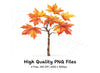 Autumn Maple Tree Clipart Bundle