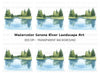 Tranquil Forest River Clipart Bundle