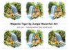 Majestic Tigers by Jungle Waterfall Clipart Bundle