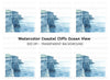 Ocean Cliff Clipart Bundle