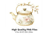 Vintage Floral Teapot Clipart Bundle
