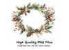 Christmas Wreaths Clipart Bundle