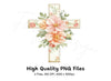 Floral Crosses Clipart Bundle