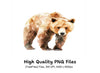 Brown Geometric Bear Duo Clipart Bundle